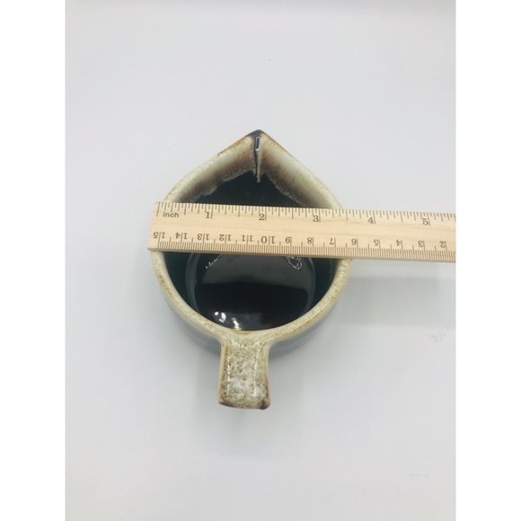 Vintage Pfaltzgraff brown drip open handle ceramic creamer. - Picture 10 of 11
